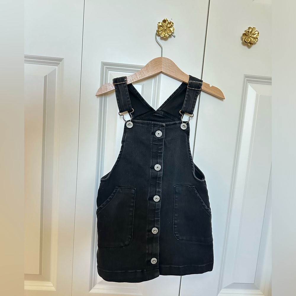 Oshkosh Toddler 3T Girls Overall Dress Black